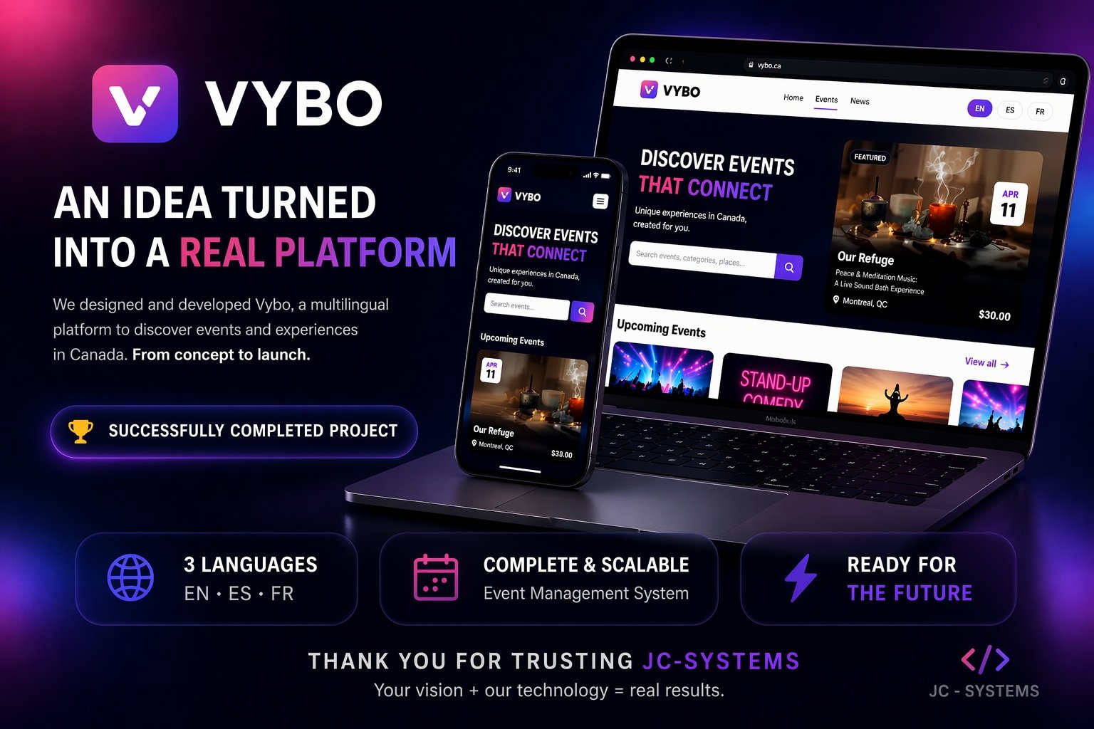 Vybo – Event Content & Publishing Platform